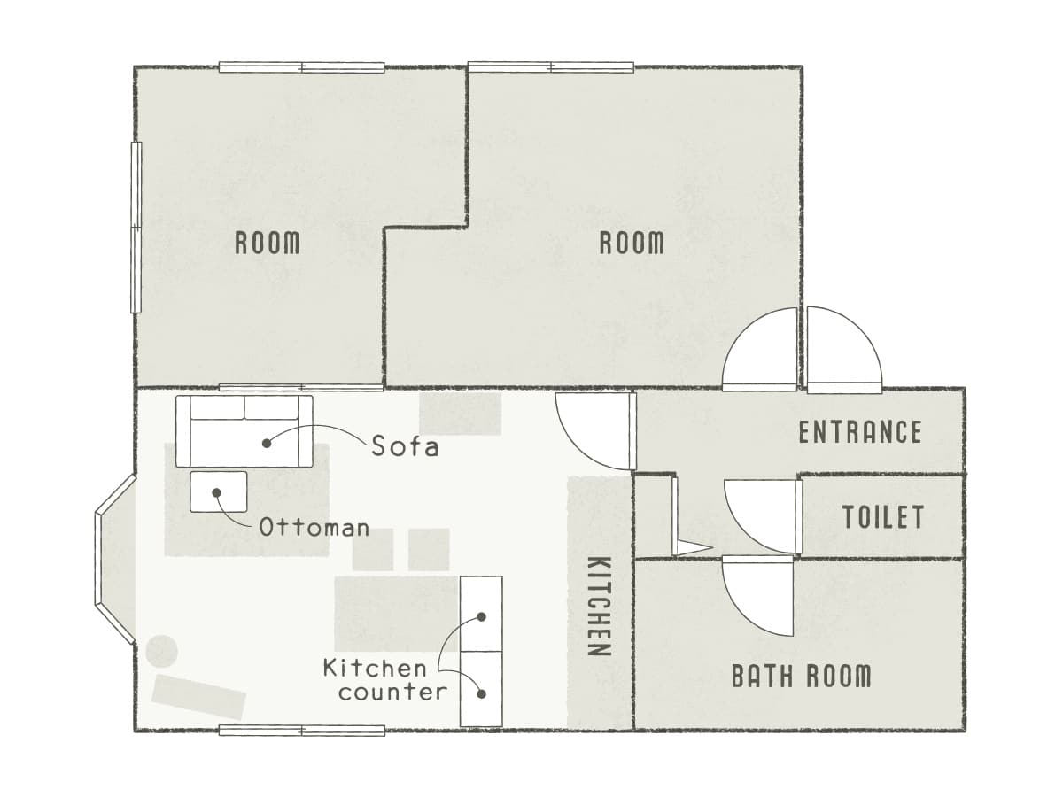 部屋の間取り図