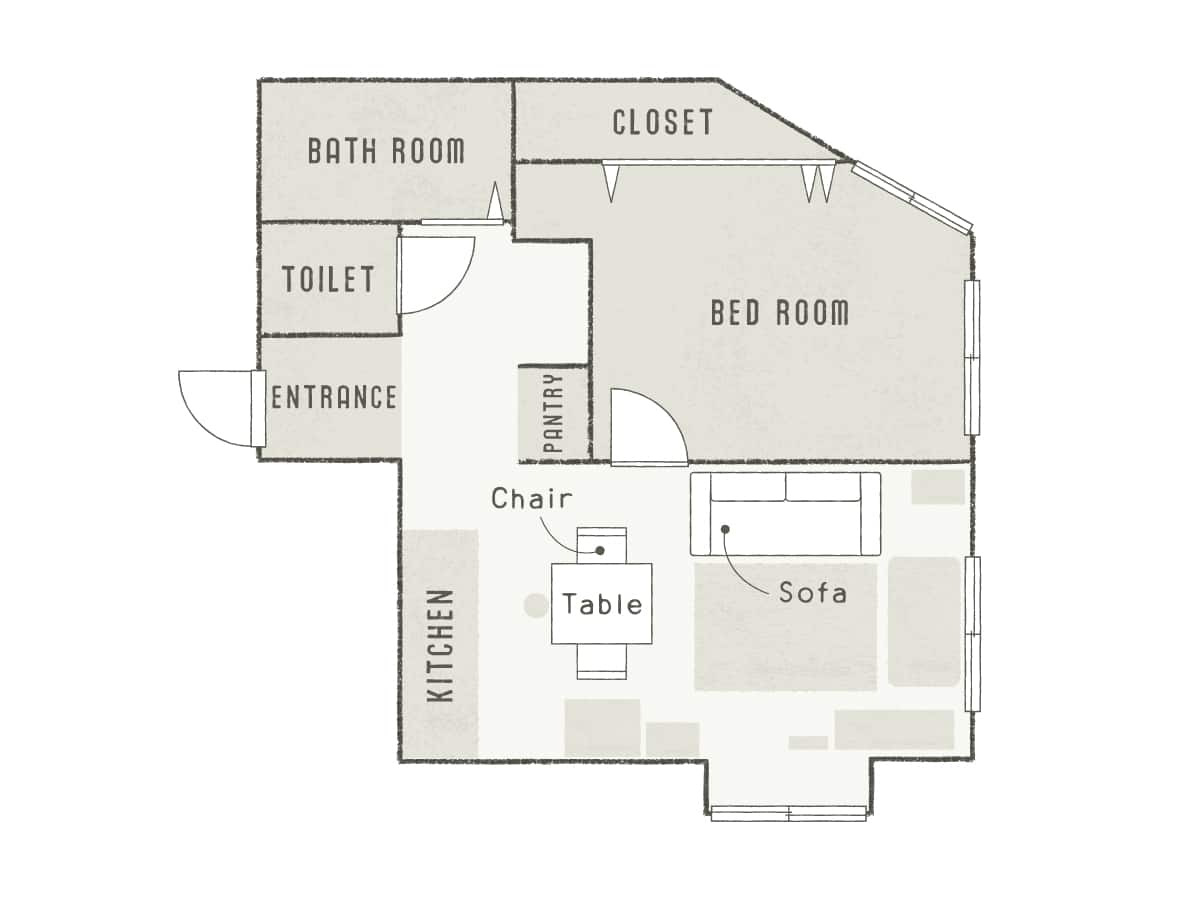 部屋の間取り図