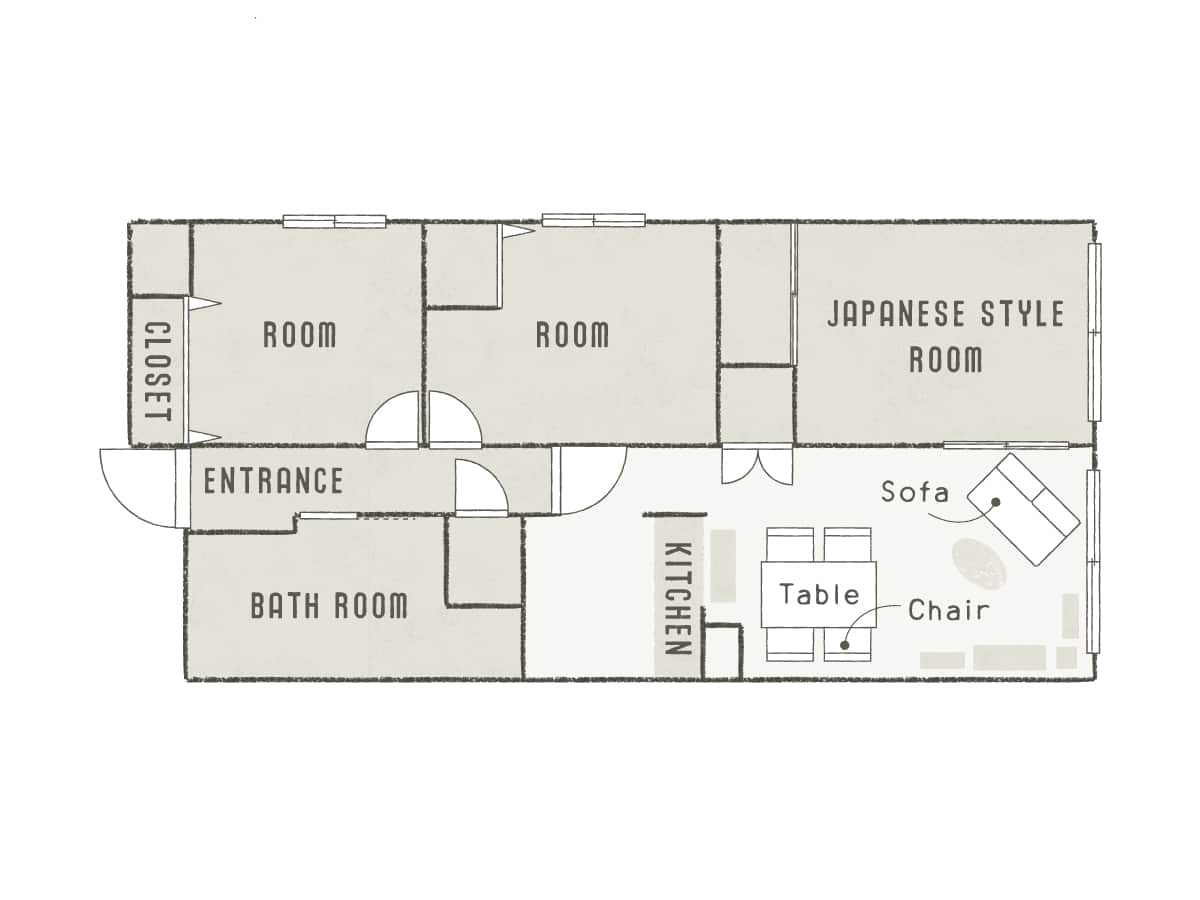 部屋の間取り図