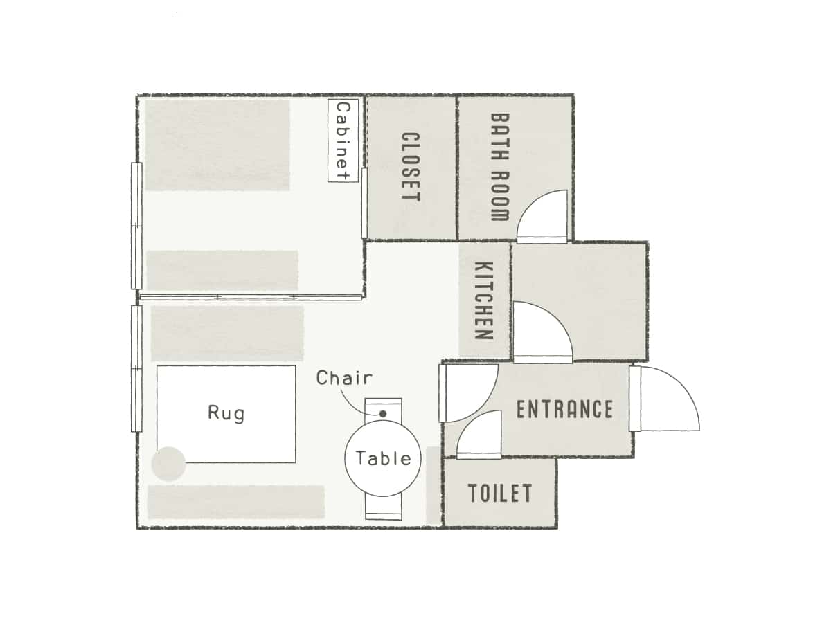 部屋の間取り図