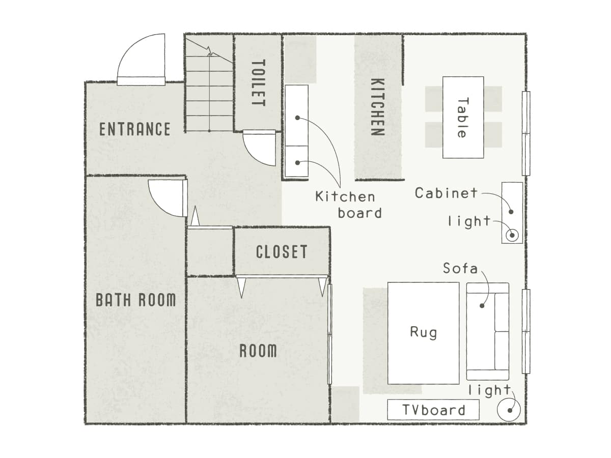 部屋の間取り図